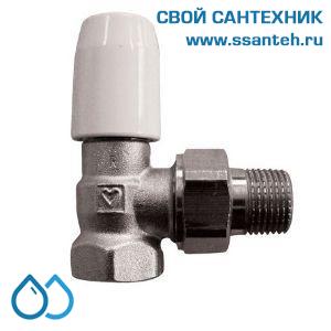 15331 HERZ 1552410 Клапан ручной радиаторный угловой, 3/8", Kvs 2,4 м3/час, PN 10 бар, 110°C, с точной предварительной настройкой.