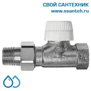 17953 Honeywell V2000DVS10 Клапан термостатический радиаторный прямой, 3/8", Kvs 0.75, Ру 10, 130 С, dPmax=1бар, с предварительной настройкой