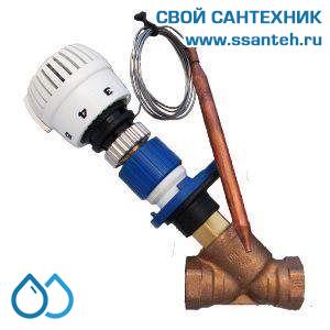 18783   TERMICUS T75V5010-32 Регулятор температуры прямого действия, DN32, +20...+70°С, Kvs 5,5 м3/час, с выносным термобаллоном