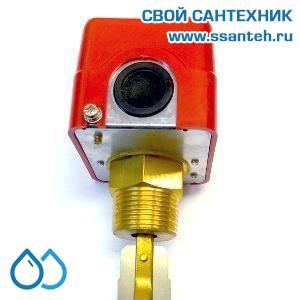 20457 РП-25 Реле потока, 1", Макс.10 бар, 230 В, 15 А, -10...+100°C, SPDT, расход 20-1800 л/мин.