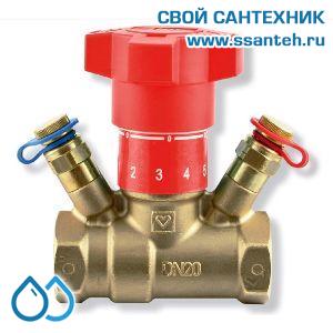 23771 HERZ 1421774 Клапан балансировочный с измерительными клапанами, DN32, 1 1/4", PN25, Kvs 8,56 м3, -20...+130°С,  Штремакс-GN